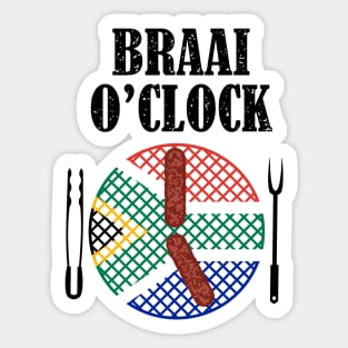 Braai O' Clock Time Sticker